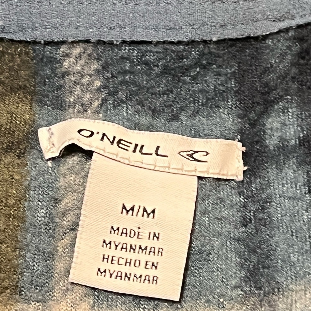 O'Neill Blue and Gray Plaid Hoodie Size S - Picture 2 of 7